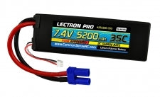 COMMON SENSE RC 2S5200-355 Lectron Pro 7.4V 5200mAh 35C Lipo Battery with EC5 Connector for 1/10th Scale Cars & Trucks