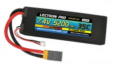 COMMON SENSE RC 2S5200-35X Lectron Pro 7.4V 5200mAh 35C Lipo Battery with XT60 Connector + CSRC adapter for XT60 batteries to popular RC vehicles