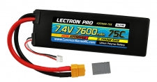 COMMON SENSE RC 2S7600-75X Lectron Pro 7.4V 7600mAh 75C Lipo Battery with XT60 Connector + CSRC adapter for XT60 batteries to popular RC vehicles