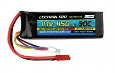 COMMON SENSE RC 3S1150-30-L Lectron Pro 11.1V 1150mAh 30C Lipo Battery with JST Connector for the E-flite Blade SR & Blade CP Pro