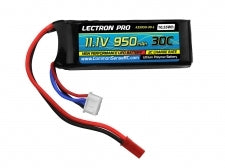 COMMON SENSE RC 3S950-30-L Lectron Pro 11.1V 950mAh 30C Lipo Battery with JST Connector for the Blade 200 SR X, CX4, & T-Rex 250
