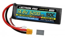 COMMON SENSE RC 4S5200-50SX 14.8V 4S 5200mAh 50C with XT60 + Adapter for TRX Lectron Pro