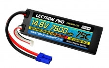COMMON SENSE RC 4S7600-755 Lectron Pro 14.8V 7600mAh 75C Hard Case Lipo Battery with EC5 Connector