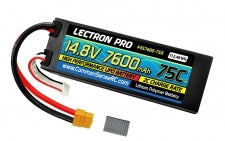 COMMON SENSE RC 4S7600-75X Lectron Pro 14.8V 7600mAh 75C Hard Case Lipo Battery with XT60 Connector + CSRC adapter for XT60 batteries to popular RC vehicles
