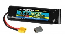 COMMON SENSE RC N7-3000FX Lectron Pro NiMH 8.4V (7-cell) 3000mAh Flat Pack with XT60 Connector + CSRC adapter for XT60 batteries to popular RC vehicles