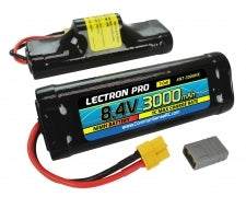 COMMON SENSE RC N7-3000HX Lectron Pro NiMH 8.4V (7-cell) 3000mAh Hump Pack with XT60 Connector + CSRC adapter for XT60 batteries to popular RC vehicles