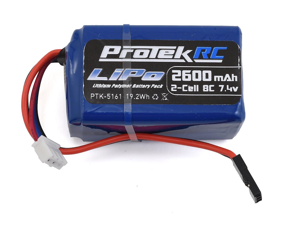 PROTEK PTK-5161 LiPo Kyosho & Tekno Hump Receiver Battery 2S 7.4V 2600mAh