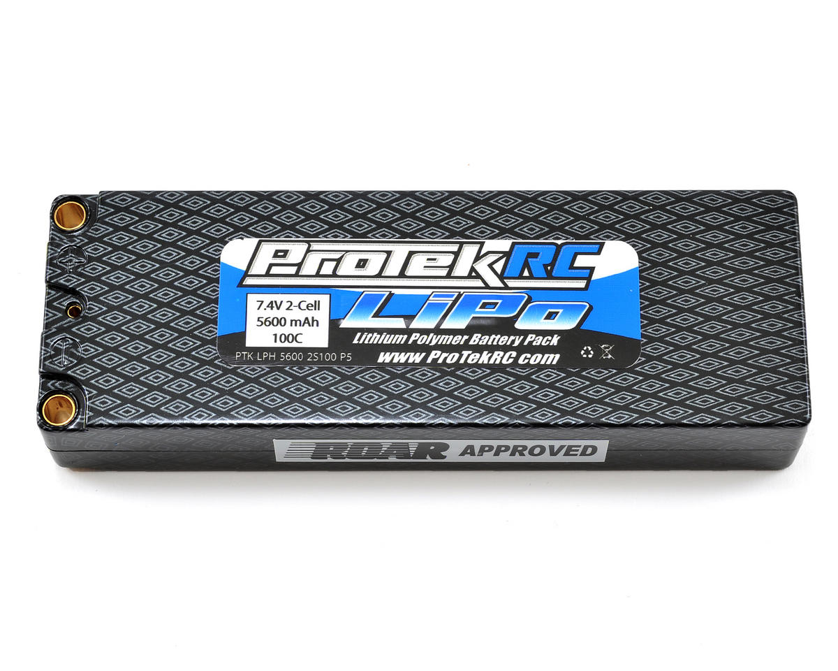 PROTEK PTK-LPH-5600-2S100-P5 2S "Supreme Power" Li-Po 100C Hard Case Battery Pack w 5mm Bullets 7.4V 5600mAh