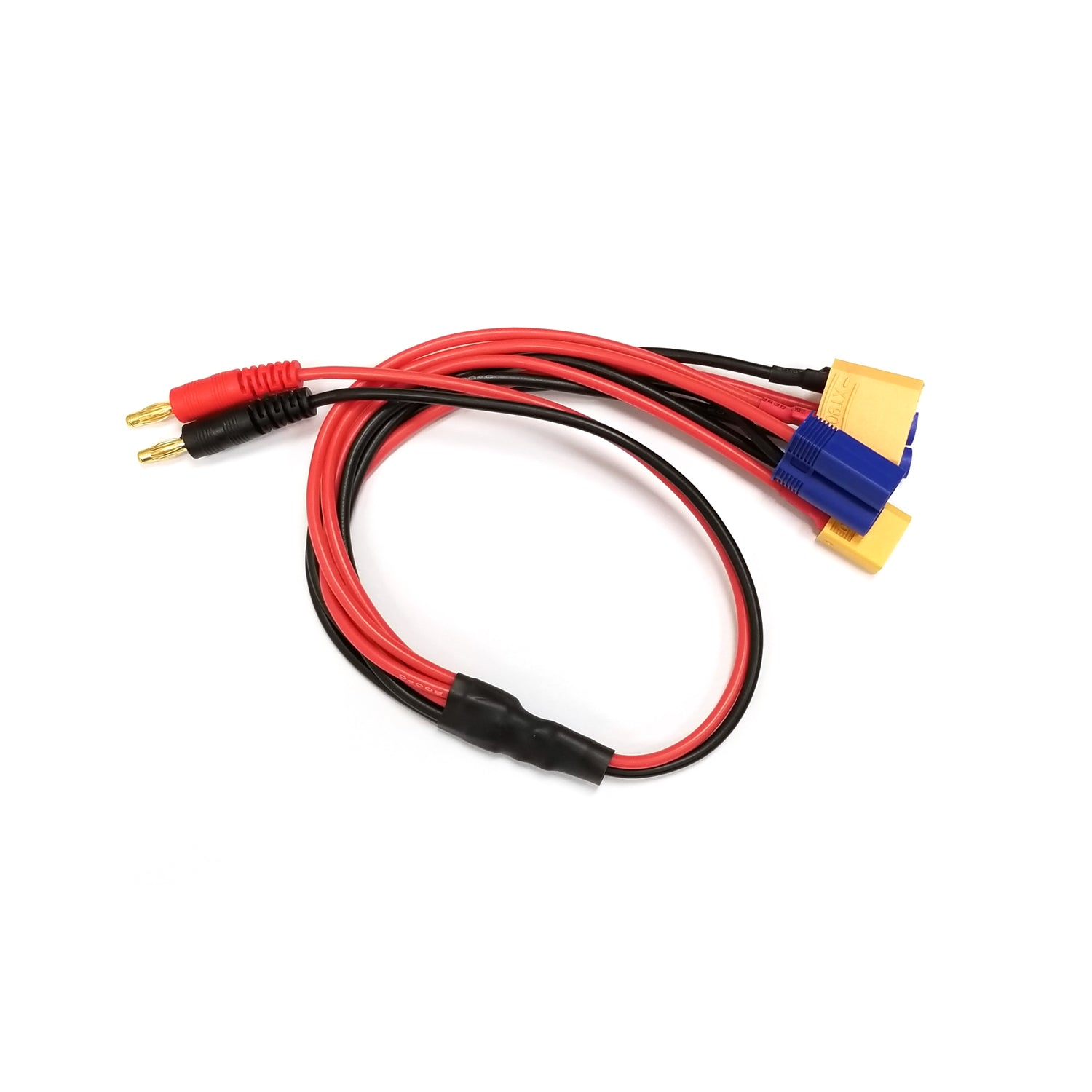 RACERS EDGE 1661 4-Function Charge Adapter to Male 4mm Bullets XT60, XT90, EC3, EC5