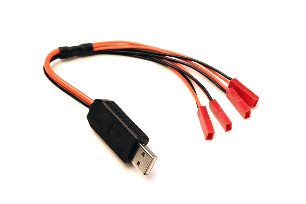 RACERS EDGE RCE1690 USB Multi-Charger for Charging Up To 4 1S Lipo Batteries at Once JST
