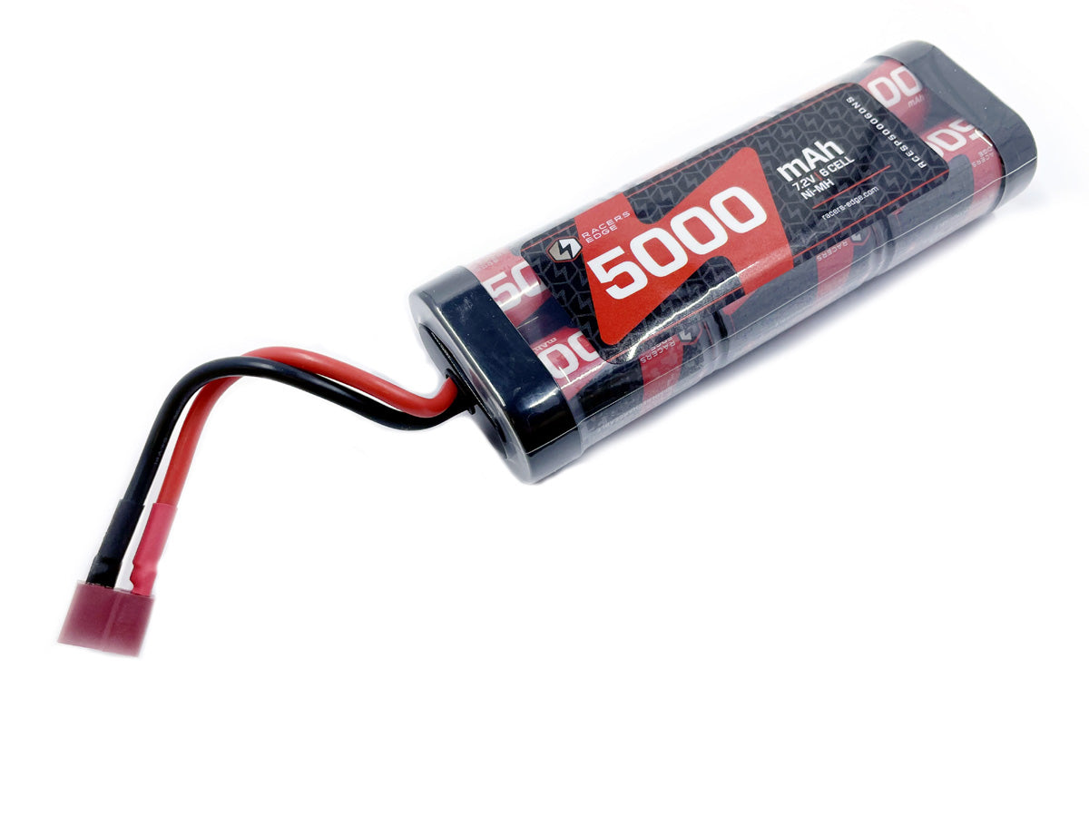 RACERS EDGE RCESP5000DNS 5000mAh 7.2V 6-Cell NiMH Flat Battery Pack with T-Plug