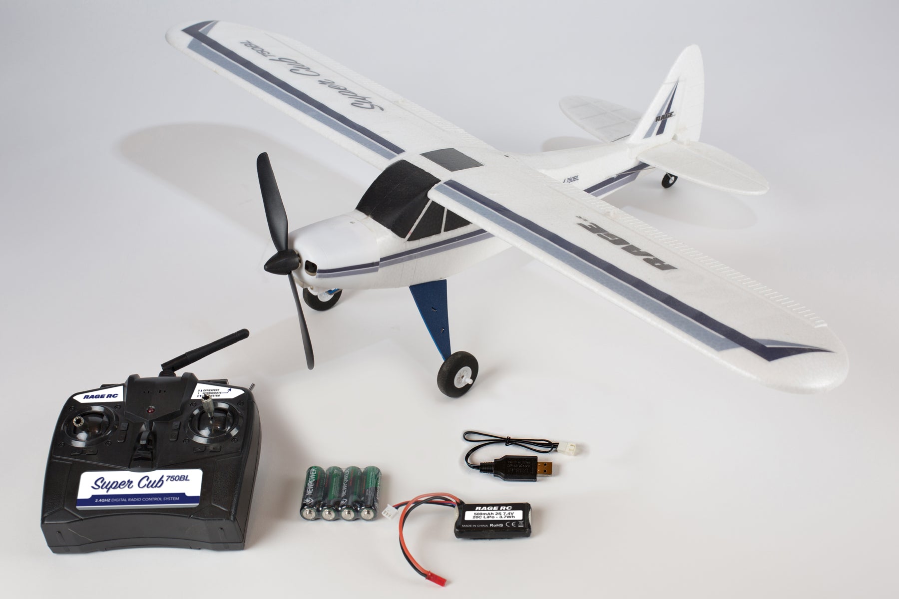 RAGE RGRA1500 Super Cub 750 Brushless RTF 4-Channel Aircraft with PASS (Pilot Assist Stability Software) System