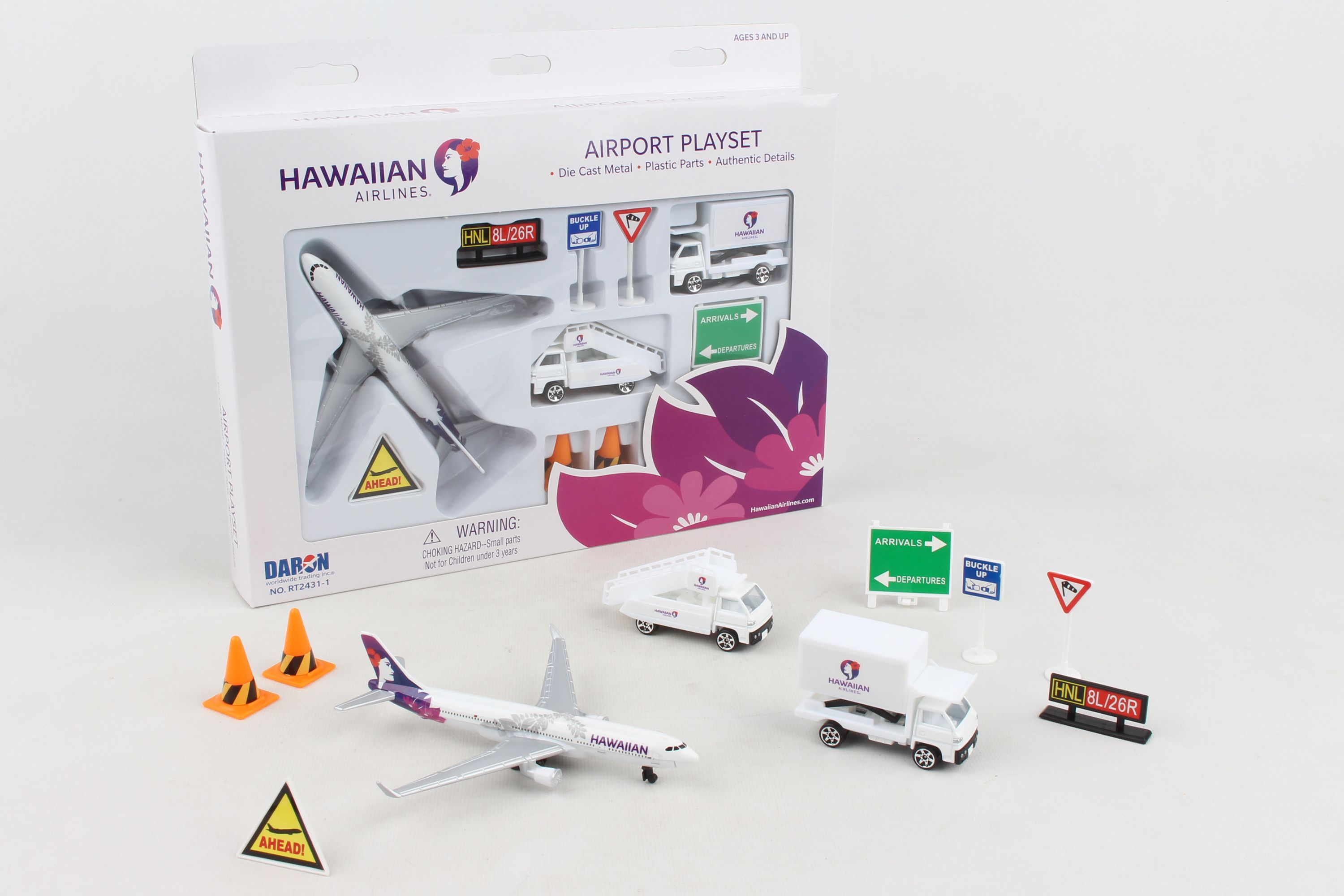 DARON RT2431-1 HAWAIIAN AIRLINES PLAYSET NEW LIVERY