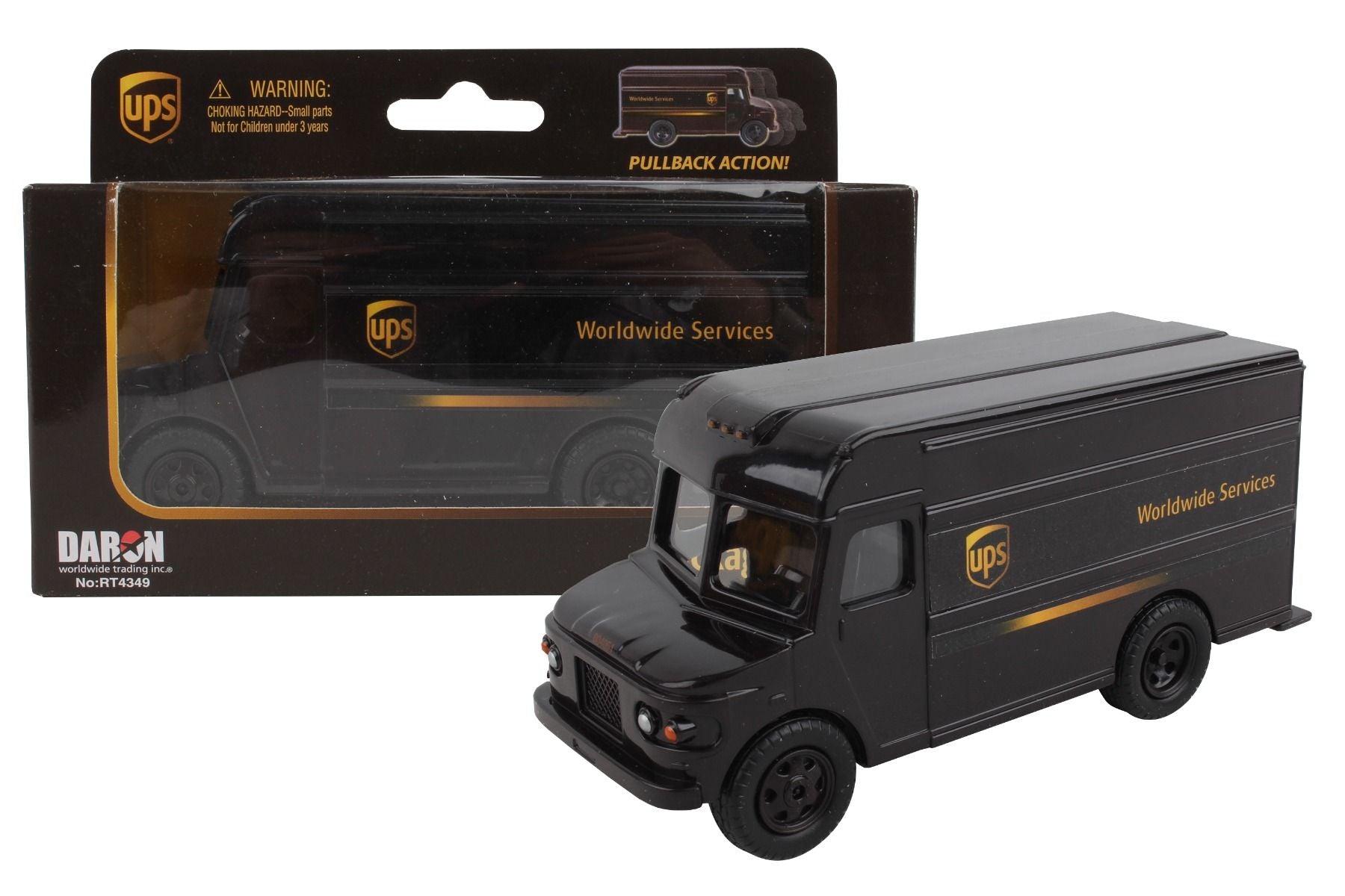 DARON RT4349 UPS PULLBACK PACKAGE CAR