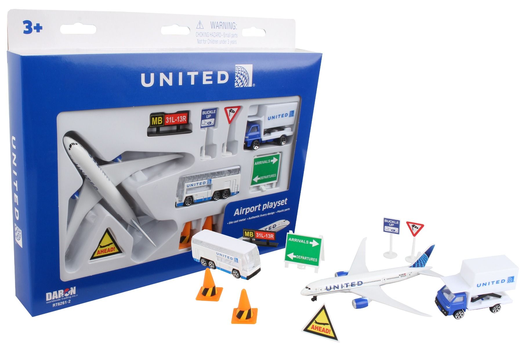 DARON RT6261-2 UNITED AIRLINES PLAYSET 2019 LIVERY