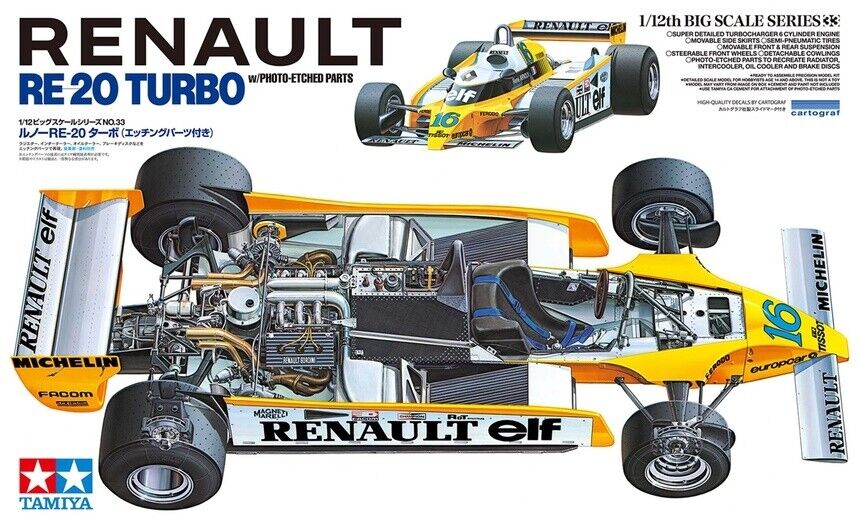TAMIYA 12033 1/12 Renault RE-20 Turbo (w/Photo-etched Parts)