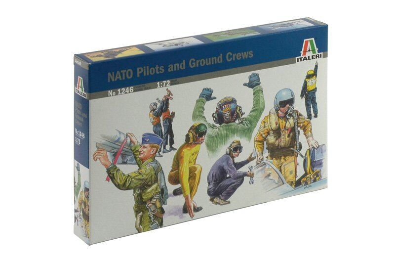 ITALERI 1246 1/72 Scale Aircraft Model NATO Pilots & Ground Crews (48 Figures)