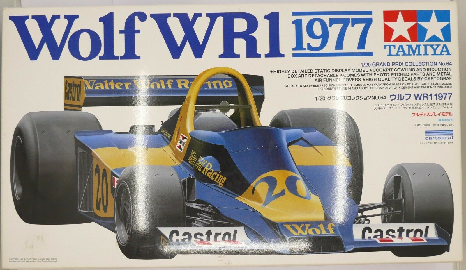 TAMIYA 20064 Wolf WR1 1977 1/20 Grand Prix Collection Series No.64