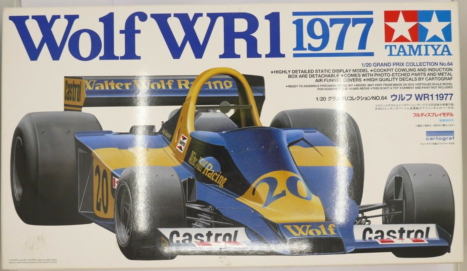 TAMIYA 20064 Wolf WR1 1977 1/20 Grand Prix Collection Series No.64