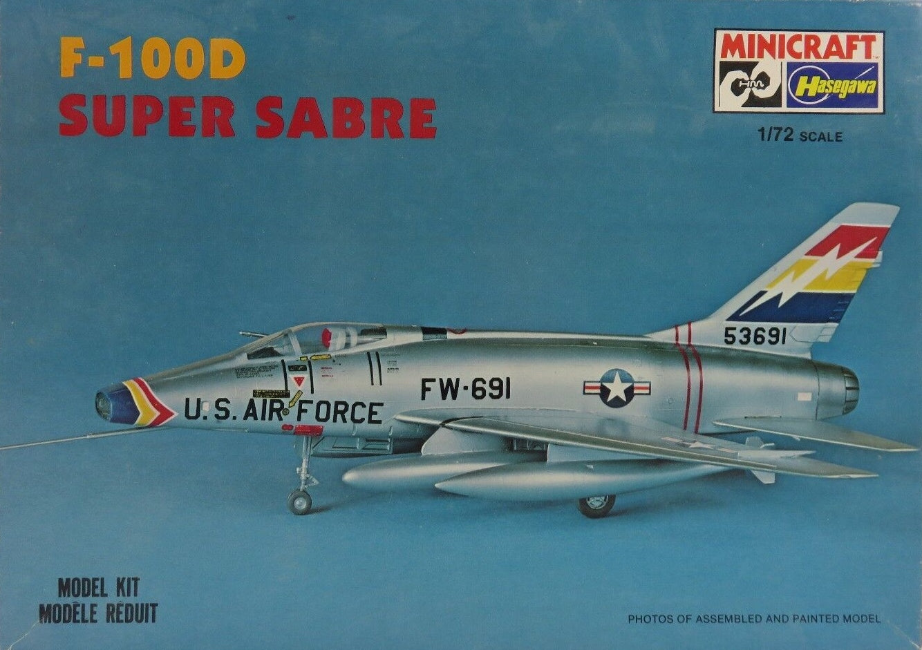 HASEGAWA MINICRAFT 1035 1/72 F-100d Super Sabre