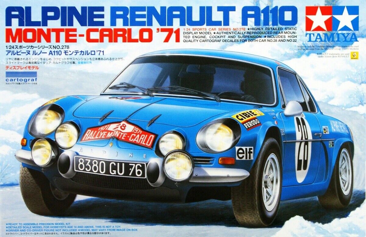 TAMIYA 24278 1/24 Renault Alpine A110 1971 Monte Carlo Rally