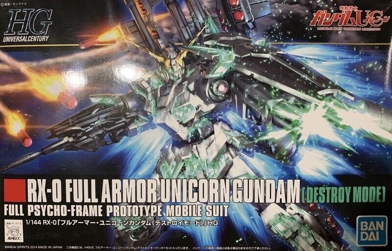 BANDAI 5058005 #178 Full Armor Unicorn Gundam (Destroy Mode) "Gundam UC", Bandai HGUC 1/144