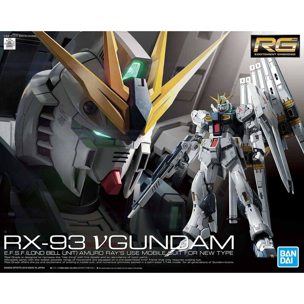 BANDAI 5057842 Char's Counterattack Nu Gundam 1/144 RG Model Kit BAN2466963