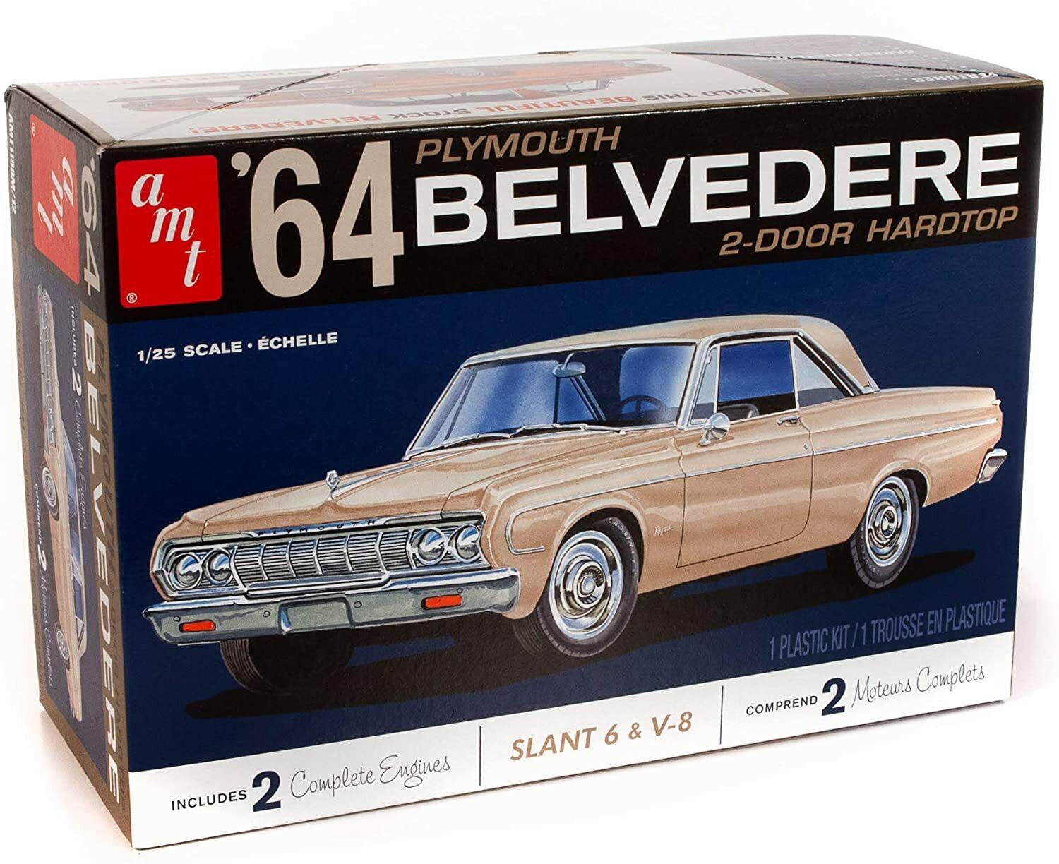 AMT 1188 1/25 1964 Plymouth Belvedere w/ Straight 6 Engine 2 Door Hardtop