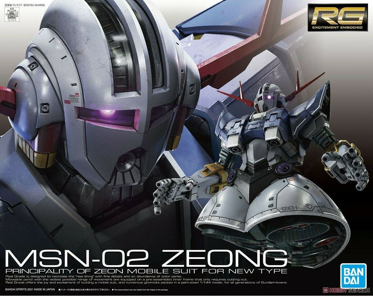 BANDAI 5060425 MSN-02 Zeong "Mobile Suit Gundam", Bandai Spirits RG 1/144