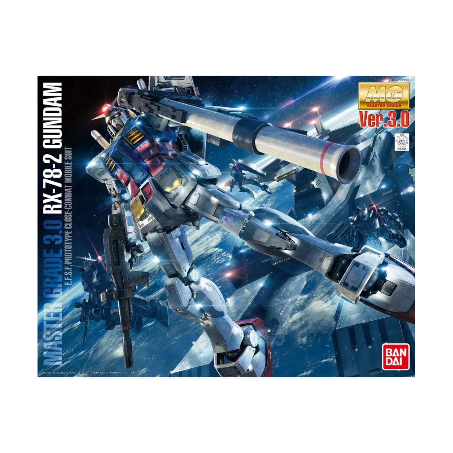 BANDAI 5061610 RX-78-2 Gundam MG Model Kit, from "Mobile Suit Gundam" (Version 3.0)