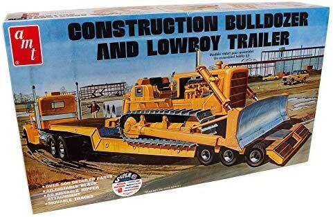 AMT 1218/06 1/25 Construction Bulldozer & Lowboy Trailer