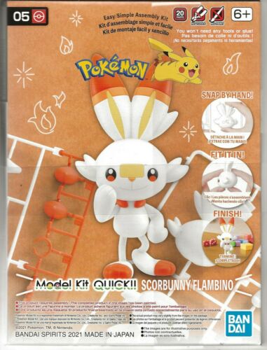 BANDAI 2561633 05 Scorbunny "Pokemon", Bandai Spirits Hobby Pokemon Model Kit