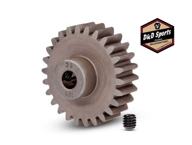 TRAXXAS 6497 Gear, 26T pinion (1.0 metric pitch) (fits 5mm shaft)/ set screw MOD1