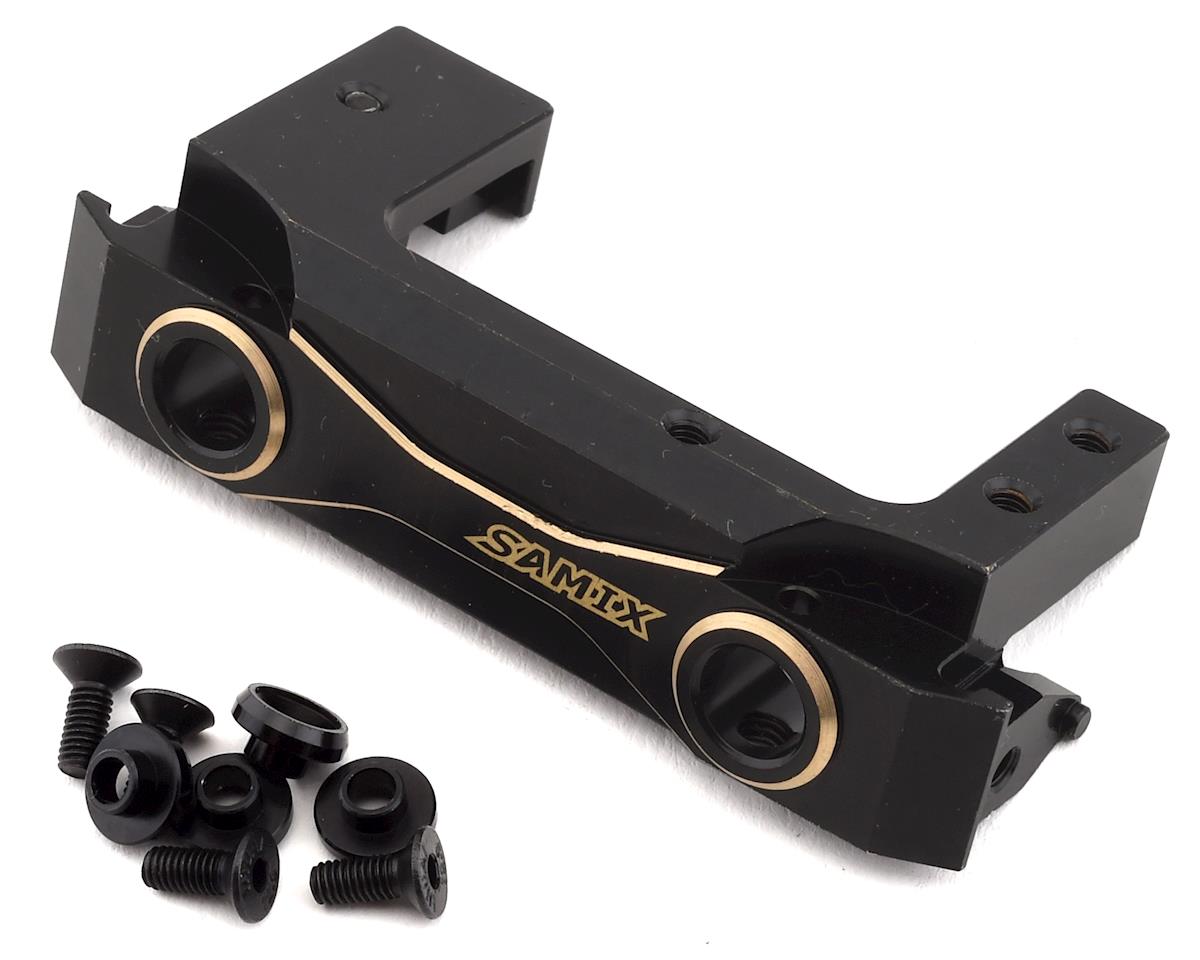 SAMIX SCX2-4068 SCX10 II Short Brass Front Bumper Mount w/Adjustable Servo Mount Black