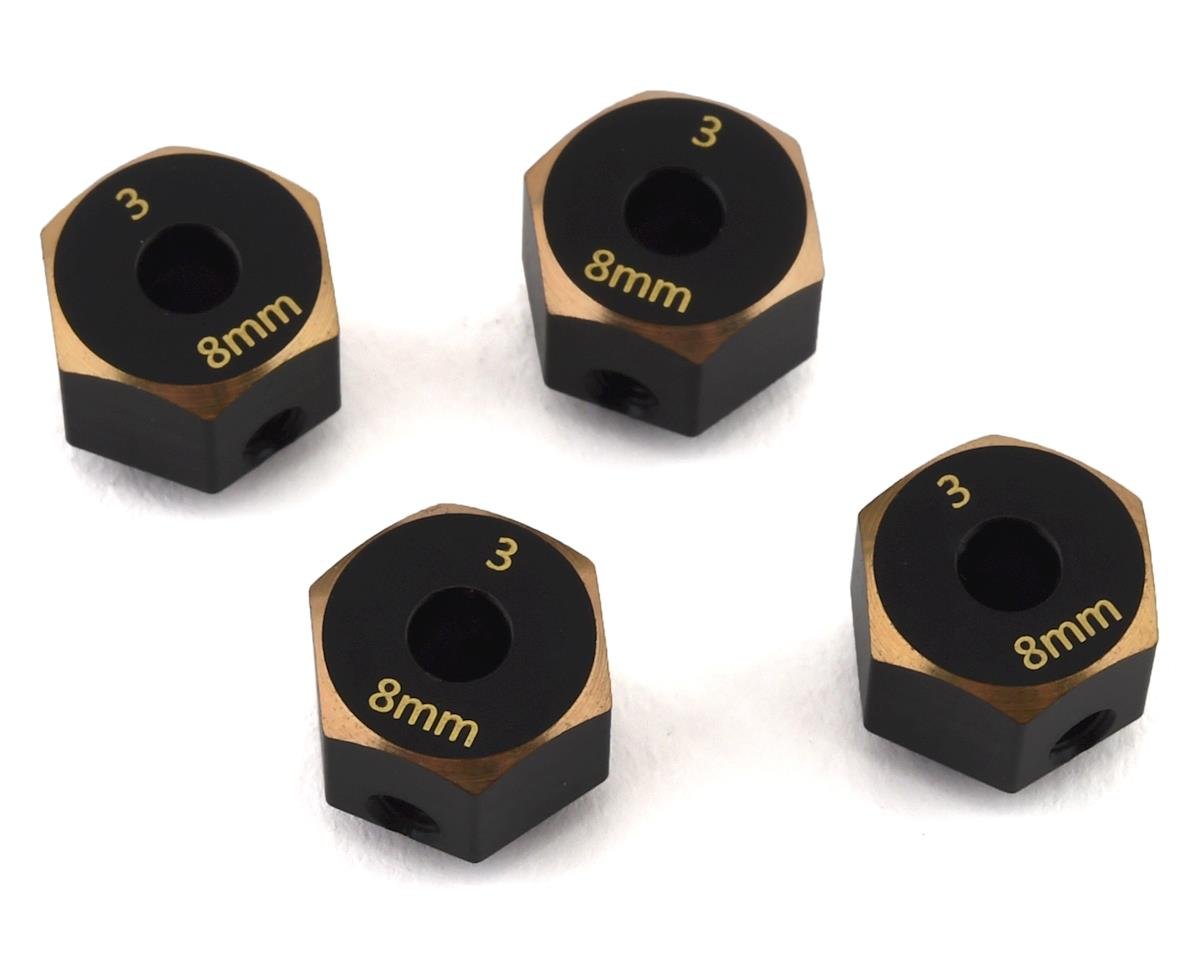 SAMIX SCX3-4063-8 SCX10 III Brass 12mm Hex Adapter (4) (8mm)