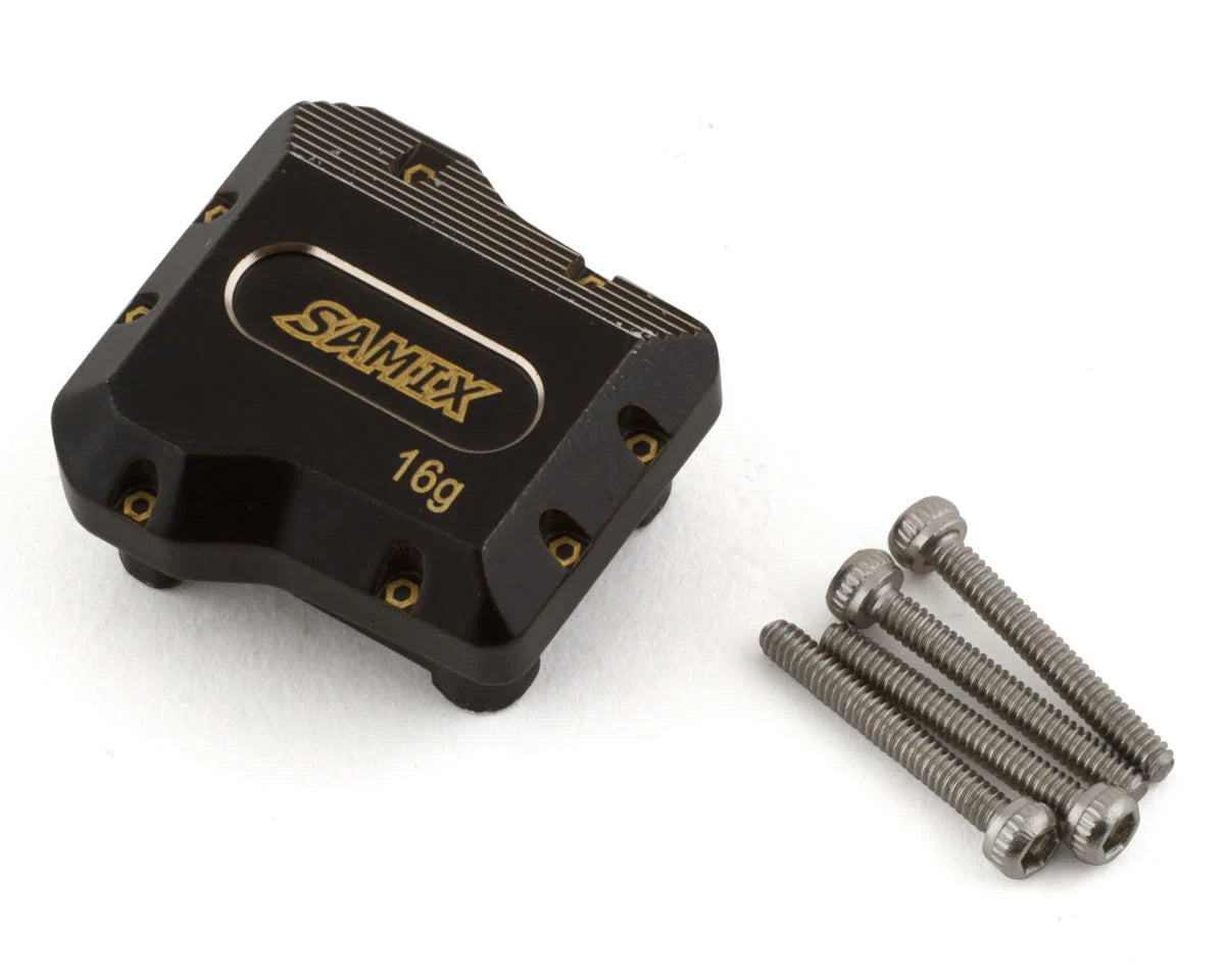 SAMIX TRX4M-4075 TRX-4M Brass Differential Cover (Black) TRX4M