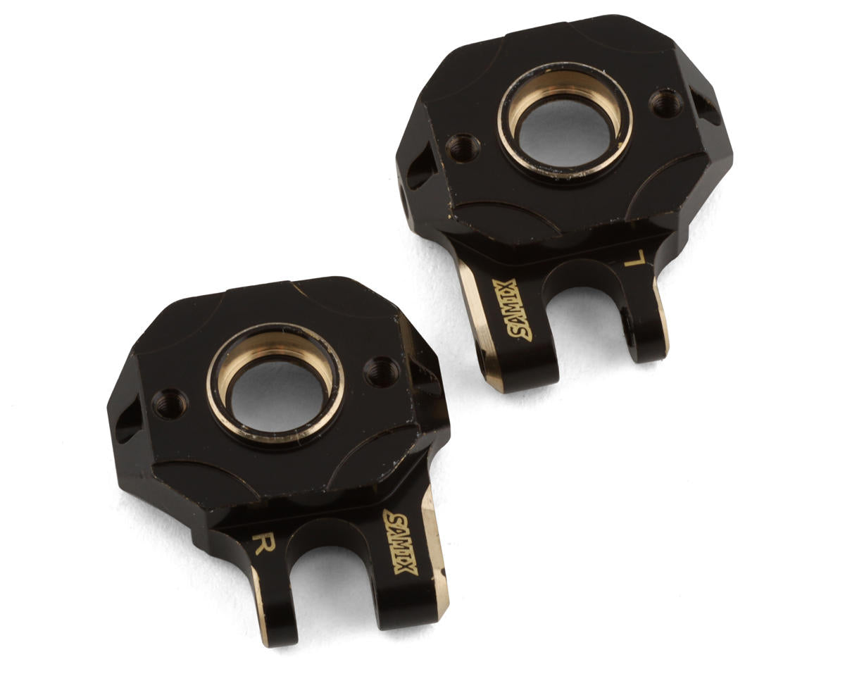 SAMIX TRX4M-4412 TRX-4M Brass Heavy Steering Knuckles (Black) (2) (10g) TRX4M