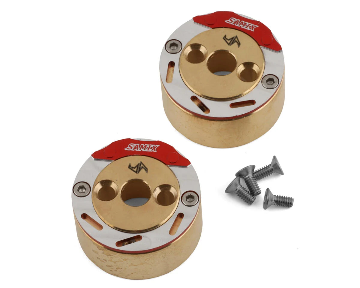 SAMIX TRX4M-4415GFS TRX-4M TRX4M Brass Rear Brake Adapter w/Scale Brake Rotor & Caliper Set (48g)