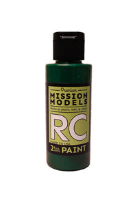 MISSION MODELS MMRC-052 Water-based RC Paint, 2 oz Bottle, Translucent Green