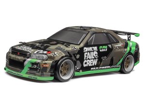 HPI 120166 Fail Crew Nissan Skyline R34 GT-R Painted Body (fits 150mm Micro RS4)