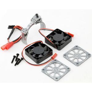POWER HOBBY PH1291GUN 1/5 Twin Turbo High Speed 40mm Aluminum Cooling Fans Motor Mount Gunmetal