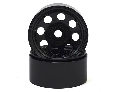 SSD SSD00268 8 Hole 1.9” Steel Beadlock Wheels Black