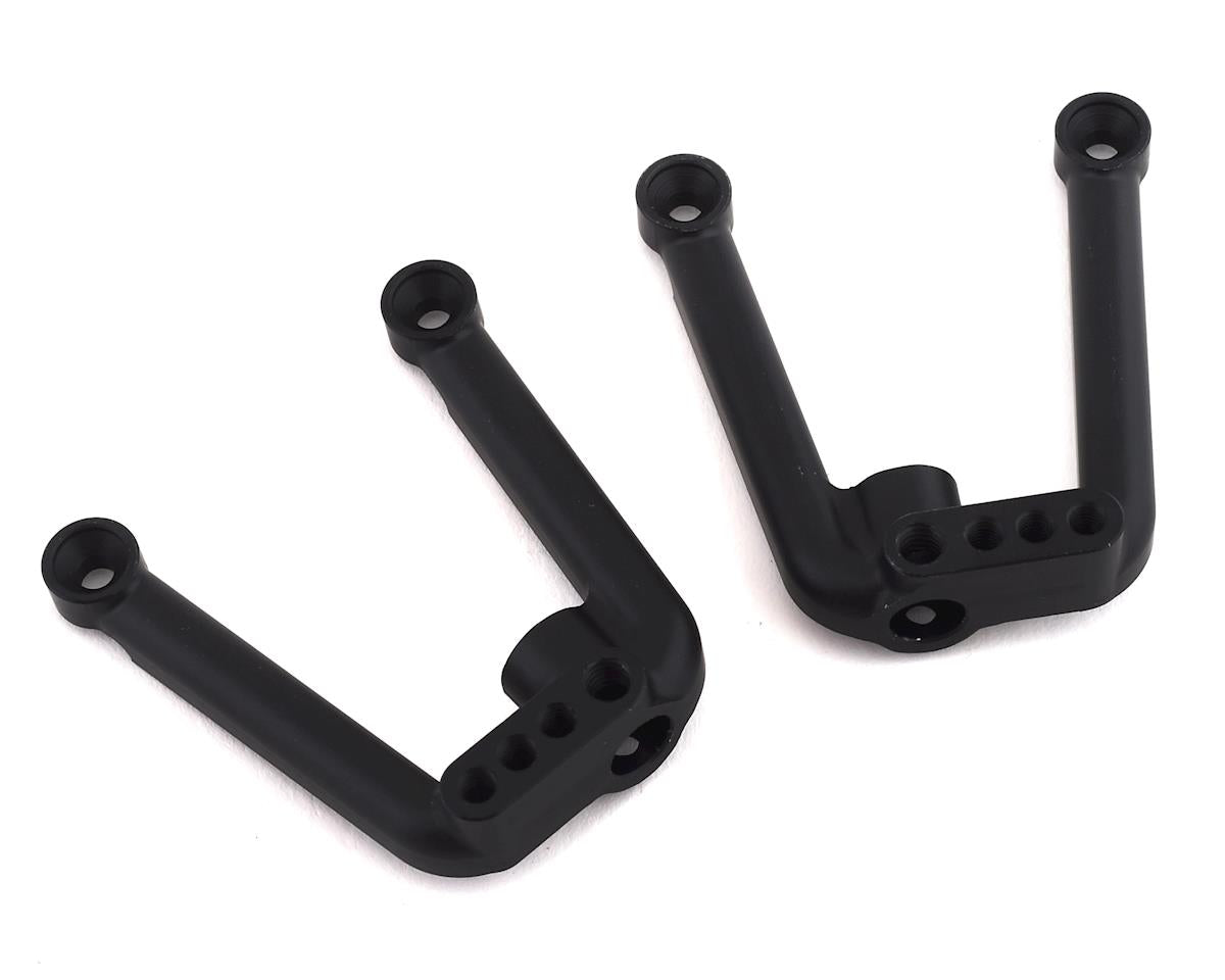 SSD SSD00380 SCX10 II Aluminum Rear Shock Hoops (Black)