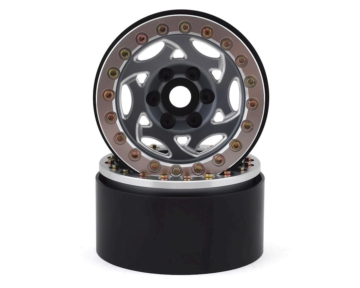 SSD SSD00402 1.9” Champion Beadlock Wheels (Grey/Silver) (2)