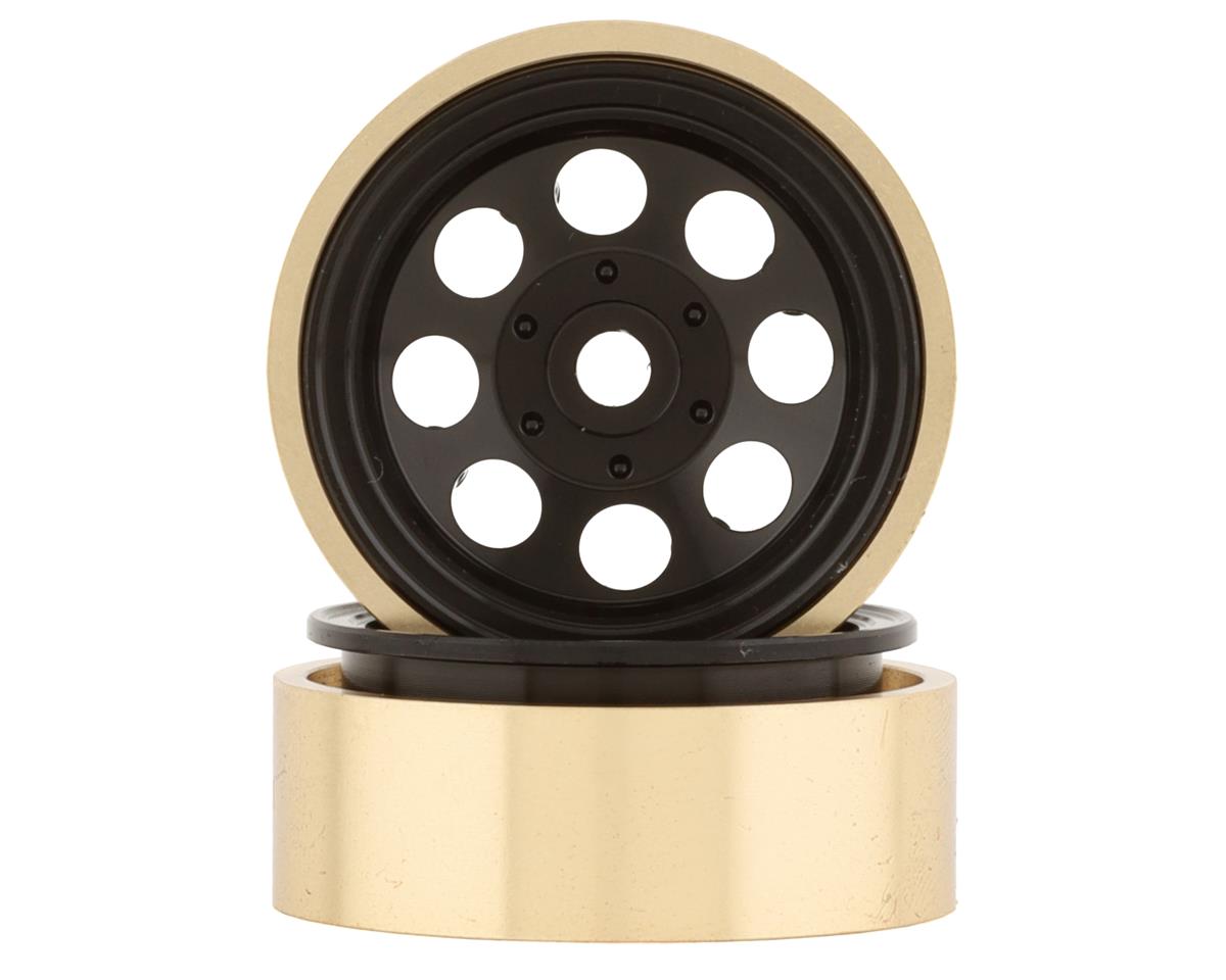 SSD SSD00506 1.0” Aluminum/Brass 8 Hole Beadlock Wheels (Black) (2)