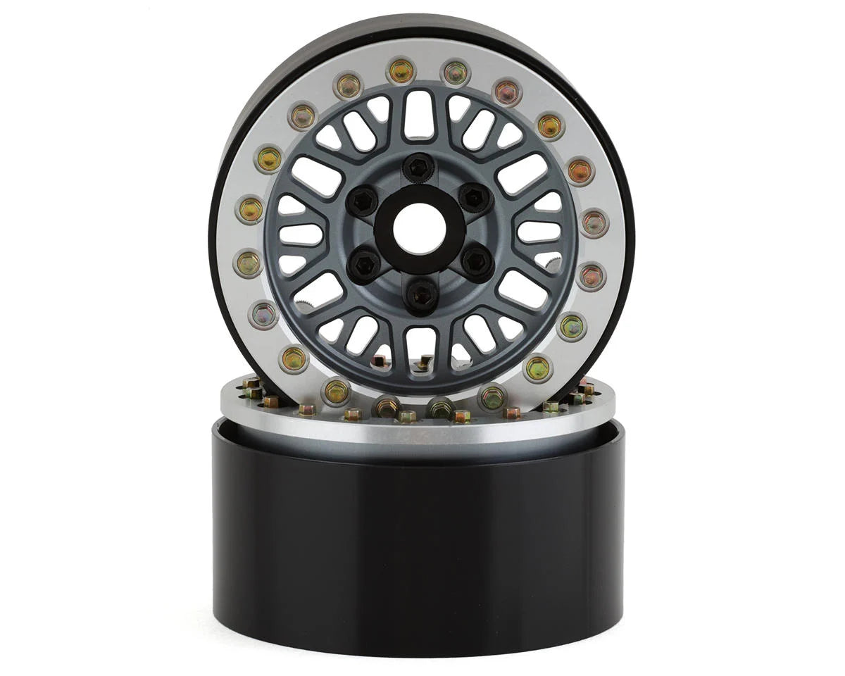 SSD SSD00544 Mesh 1.9" Beadlock Crawler Wheels (Grey) (2)