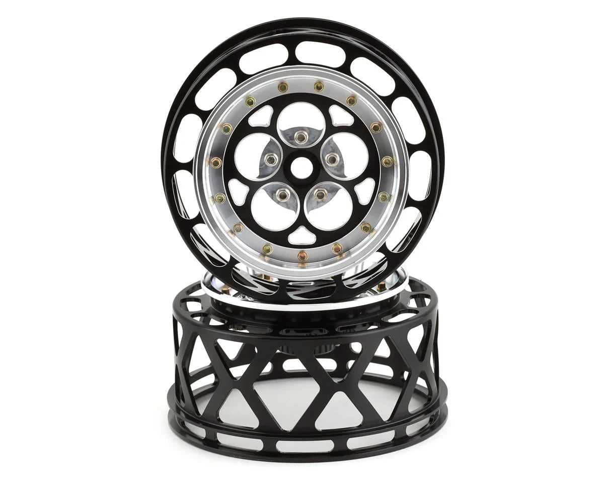 SSD SSD00551 5 Hole One Piece Drag Rear Wheels (Black) (2)