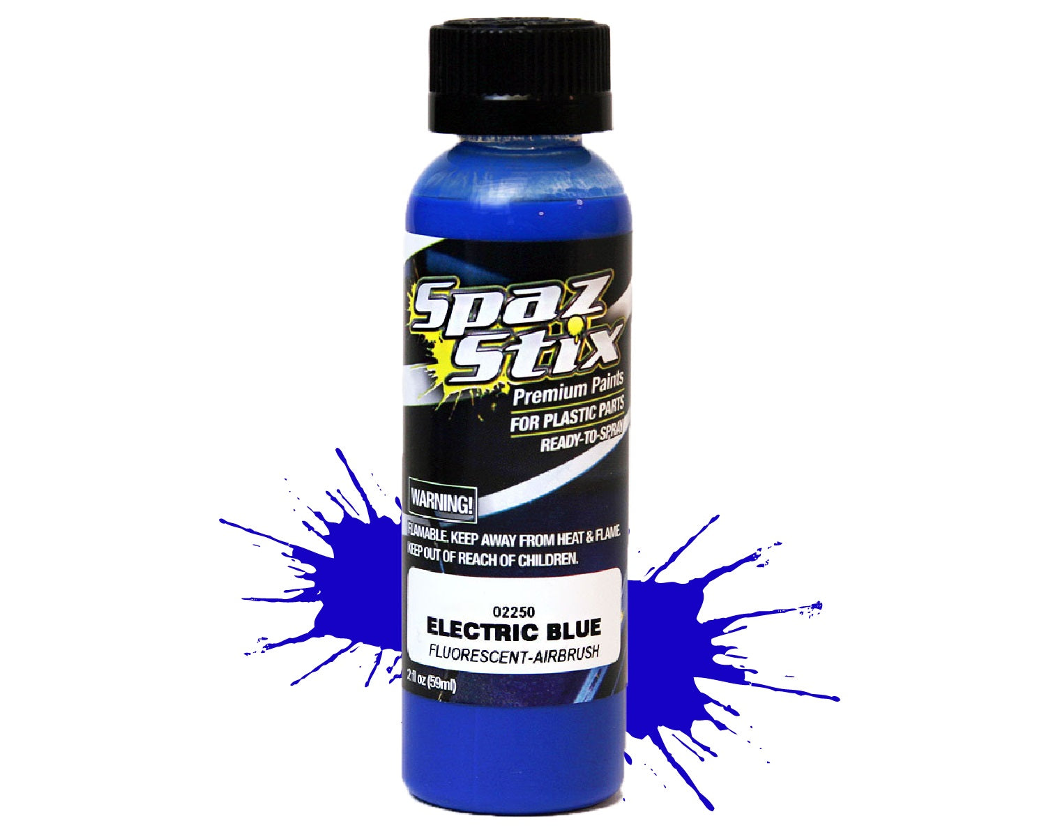 SPAZ STIX 02250 "Electric Blue" Fluorescent Airbrush Paints (2oz)