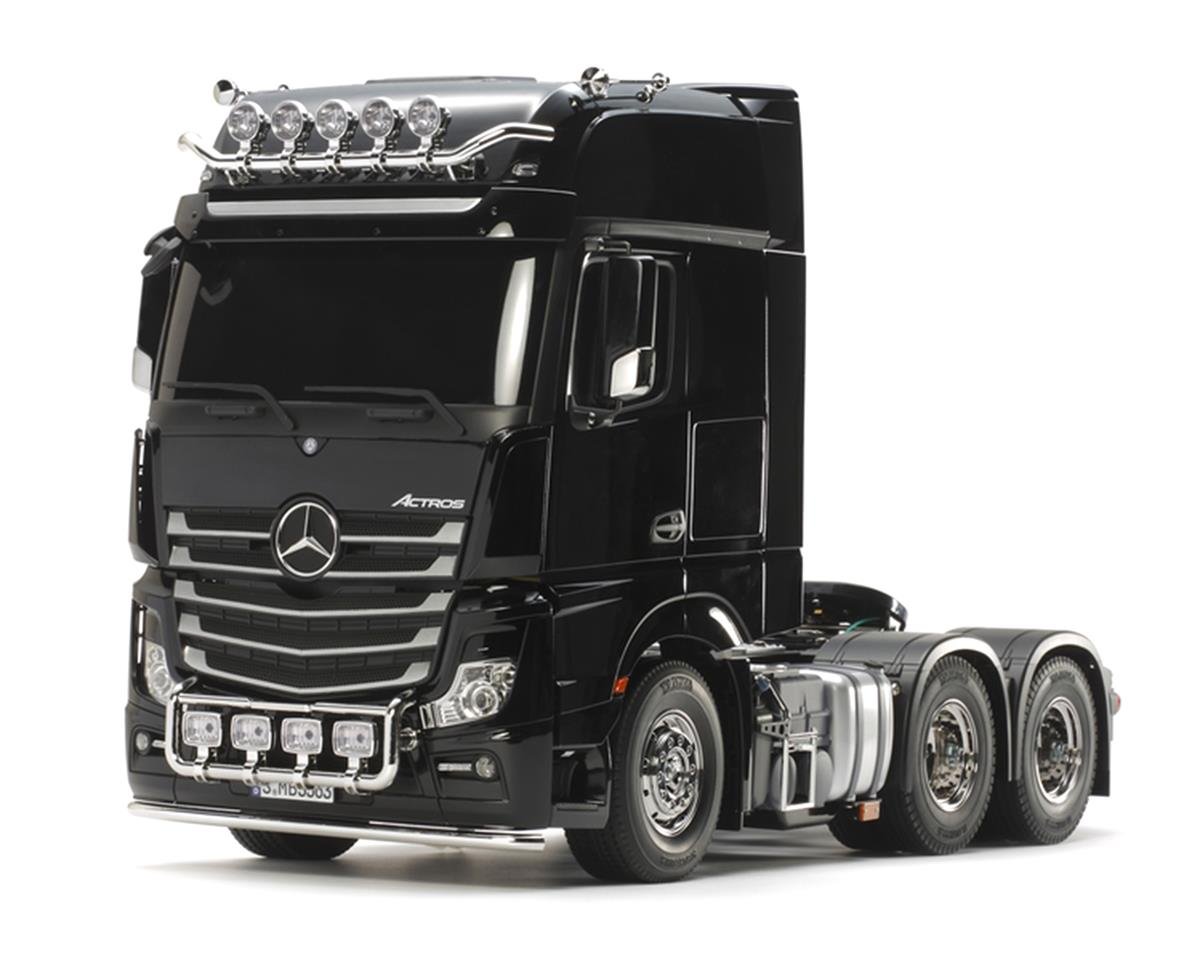 TAMIYA 56348 1/14 Mercedes-Benz Actros 3363 Semi Truck Kit (GigaSpace Black)
