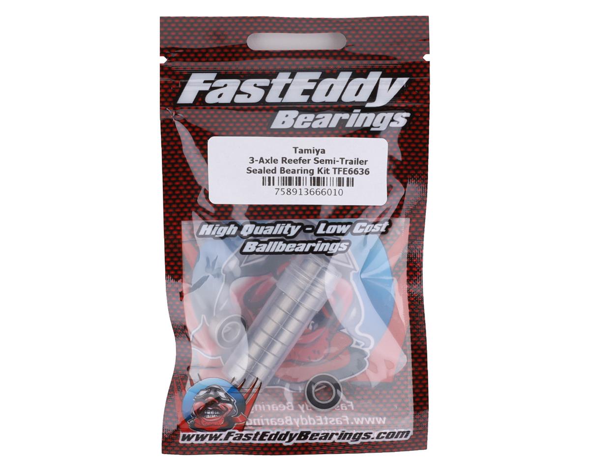 FAST EDDY TFE6636 Tamiya 3-Axle Reefer Semi Trailer Sealed Bearing Kit
